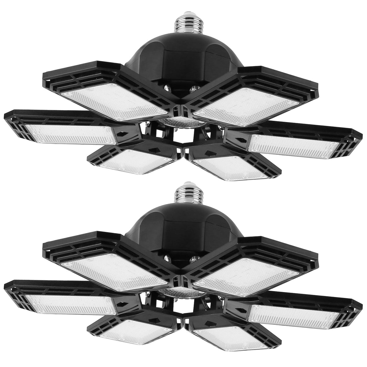 2 Packs LED Garage Lights 160W LED Shop Light Deformable