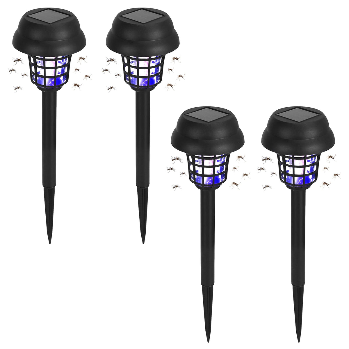 4 Pack Solar Powered Outdoor Mosquito Zapper