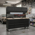 72 inch Rolling Tool Chest with Light & Power Strips, Workbench