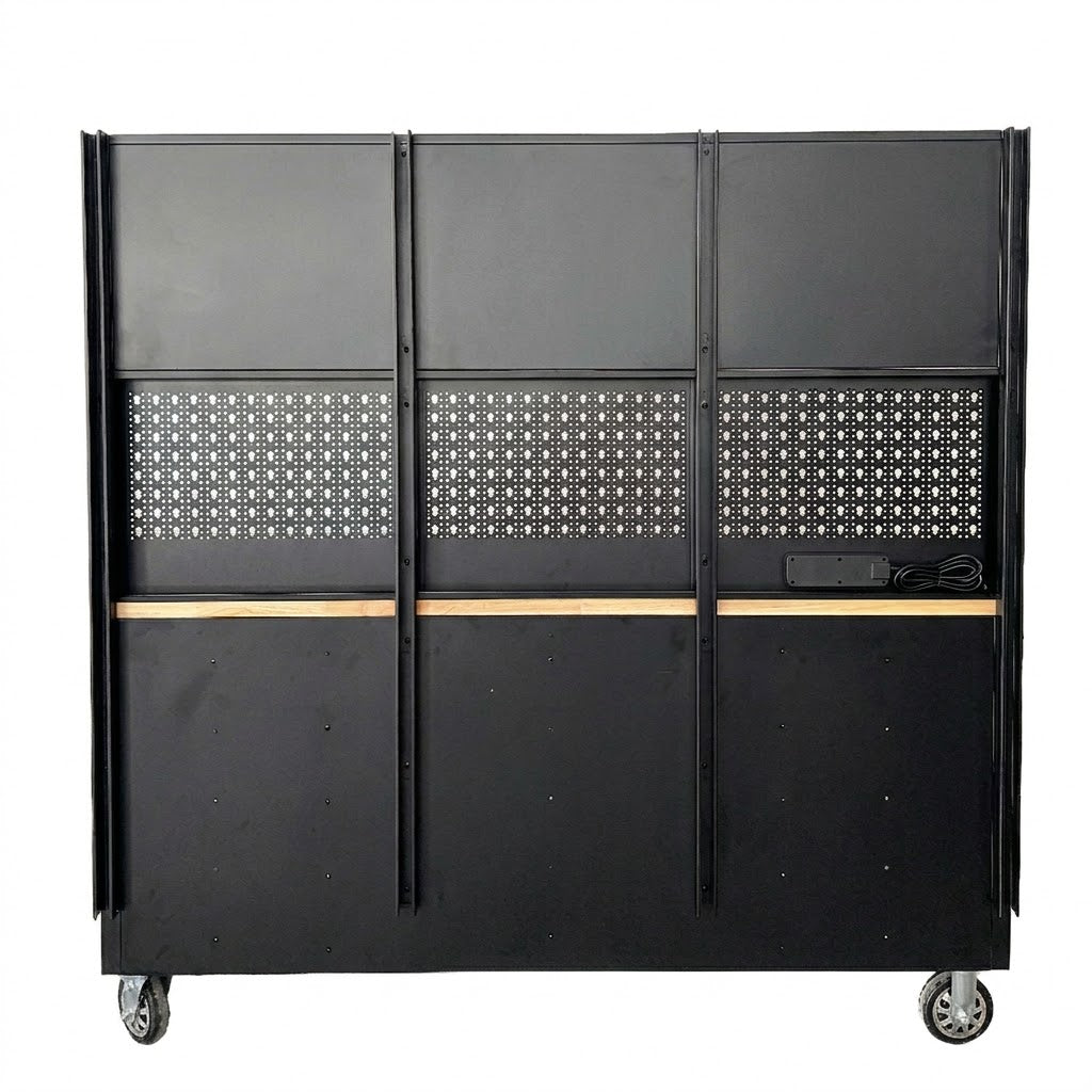 72 inch Rolling Tool Chest with Light & Power Strips, Workbench
