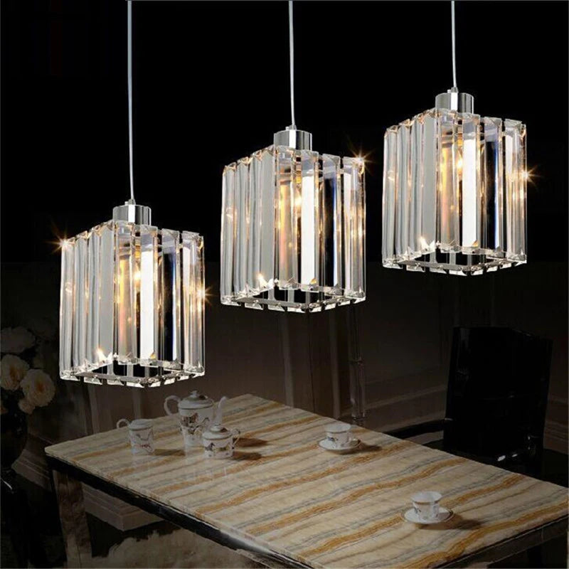 Minimalist Modern K9 Crystal Ceiling Lamp Nordic Staircase Chandelier Creative Living Dining Room Fixtures Hanging Pandent Light