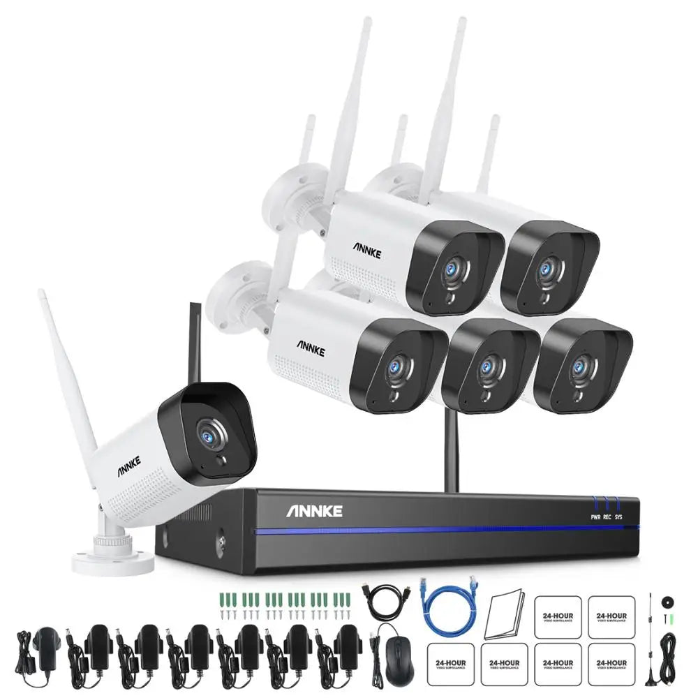 WS300 WiFi Video Surveillance System 5MP NVR 3MP IP Cameras Audio Recording