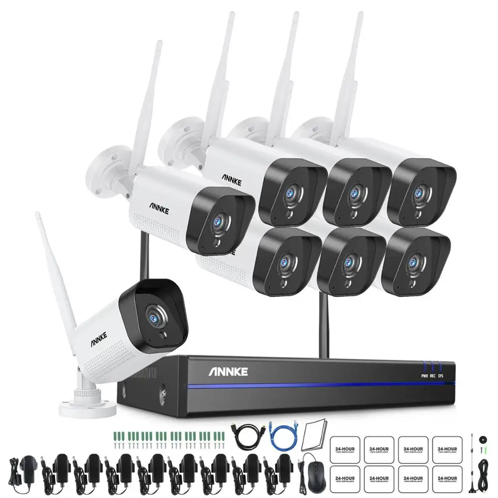 WS300 WiFi Video Surveillance System 5MP NVR 3MP IP Cameras Audio Recording