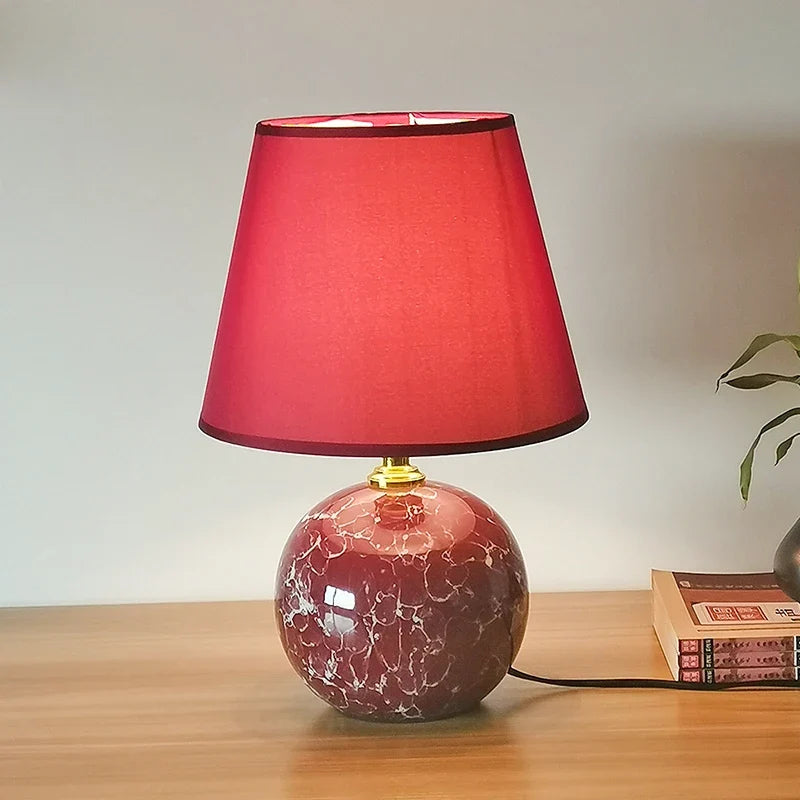 Nordic Pink Ceramic Bedside Table Lamp