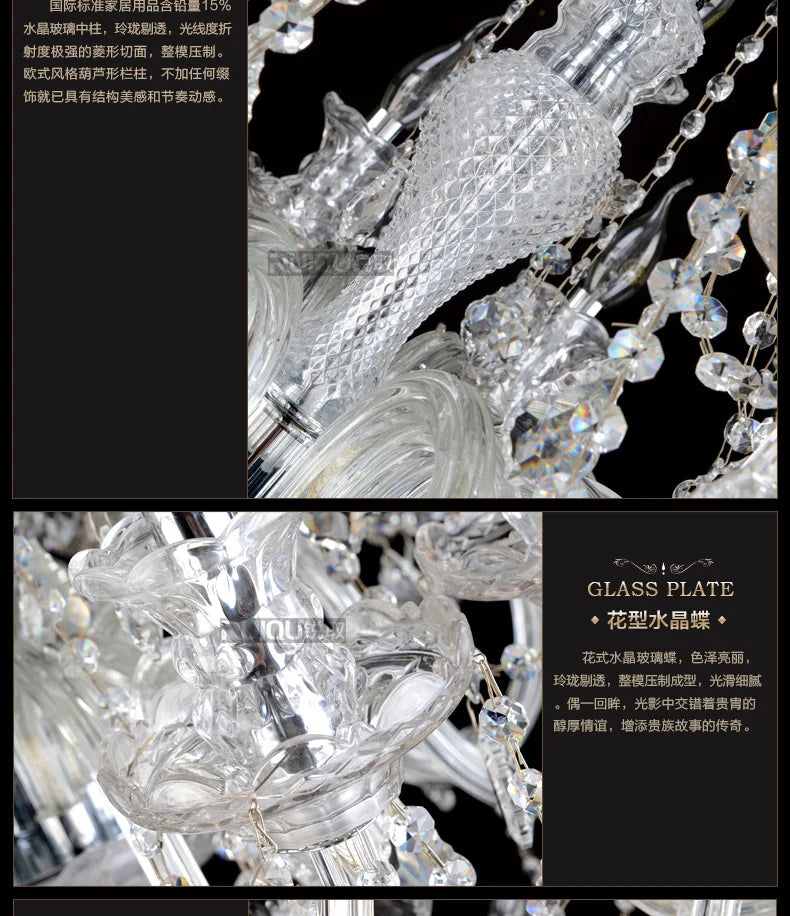 Large Extra Long12/15/18/24 Lights Stair Luxury Crystal Chandelier
