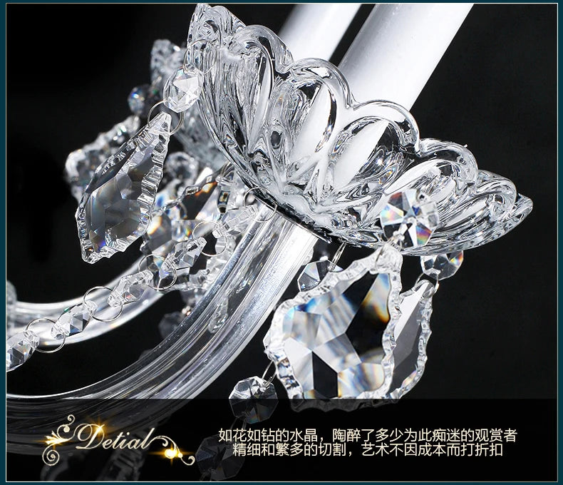 Luxury Extra Long Large Stair Gold/SilverK9 Crystal Chandelier