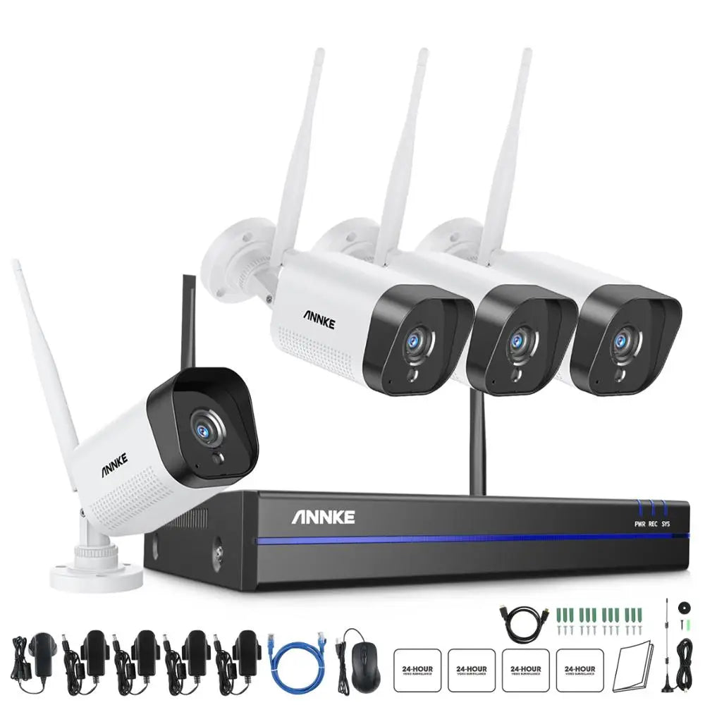 WS300 WiFi Video Surveillance System 5MP NVR 3MP IP Cameras Audio Recording