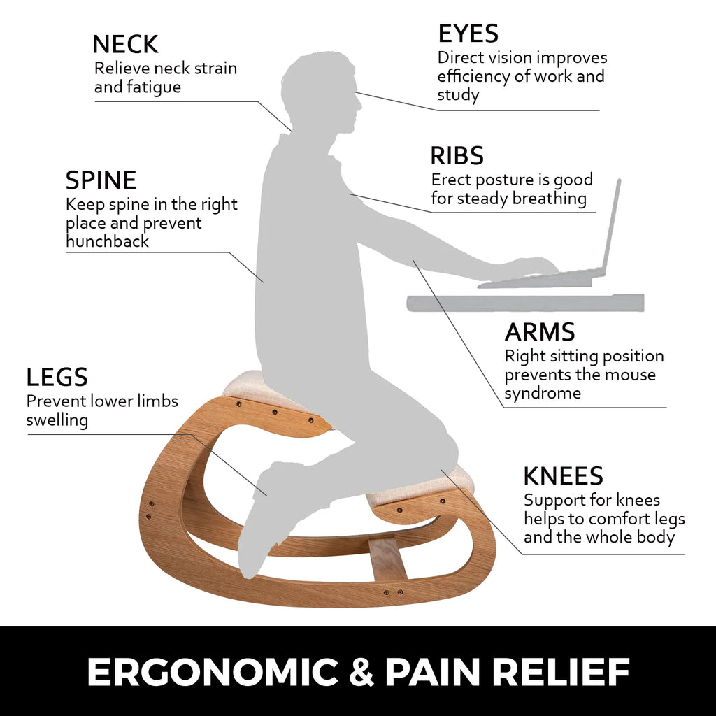 Ergonomic Kneeling Chair Stool W/ Thick Cushion