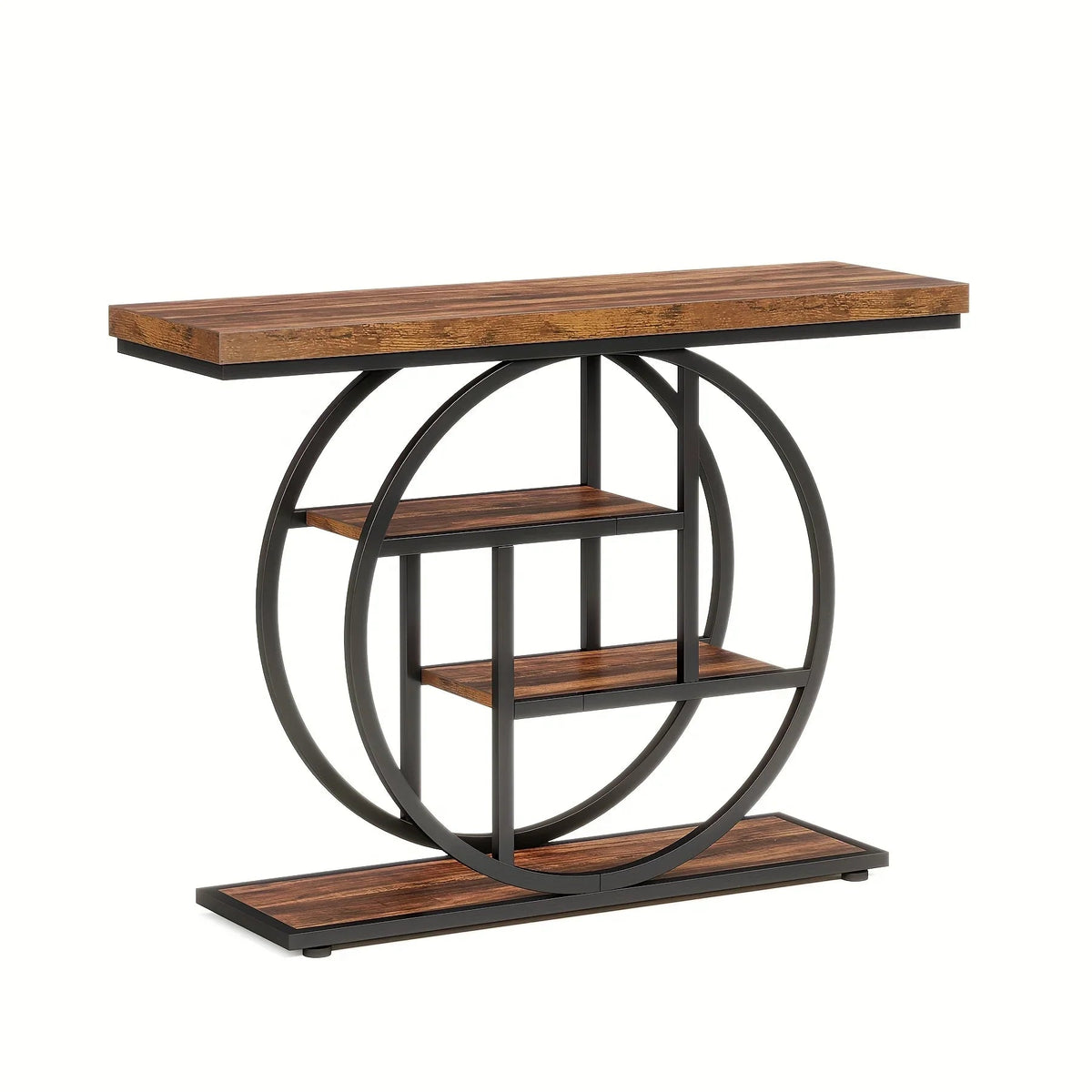 Console Table with 4 Tier Storage Shelves