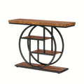 Console Table with 4 Tier Storage Shelves
