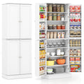 Kitchen Pantry Cabinet 65.5 Inch Freestanding Tall Buffet Cupboard