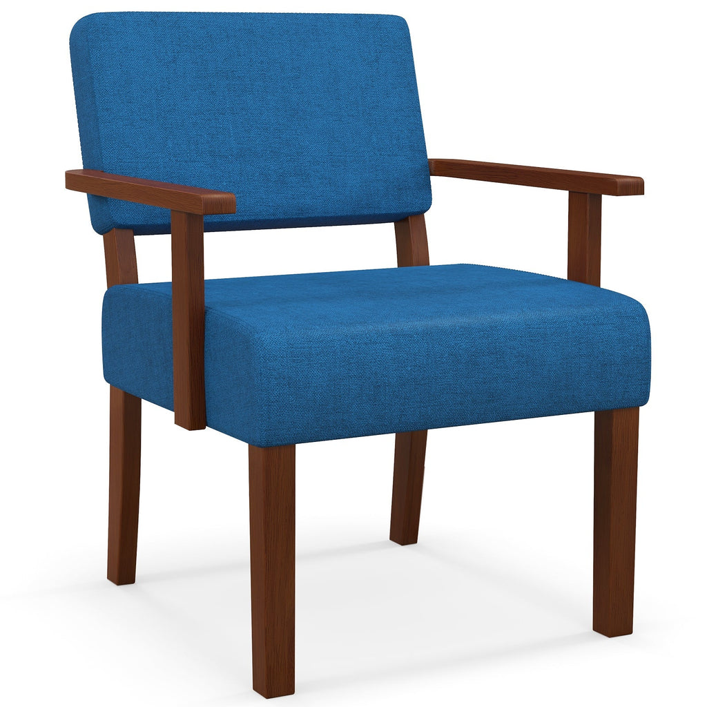 Linen Accent Chair with Soft Padded Seat and Backrest