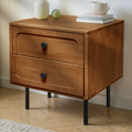 Savana Two Drawers Solid Wood Nightstand