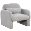 Modern Accent Chair with Waist Pillow and Armrests