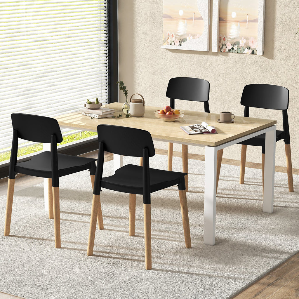 Modern Dining Side Chairs Set of 4 with Ergonomic Backrest