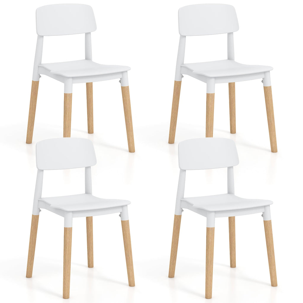 Modern Dining Side Chairs Set of 4 with Ergonomic Backrest