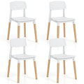 Modern Dining Side Chairs Set of 4 with Ergonomic Backrest