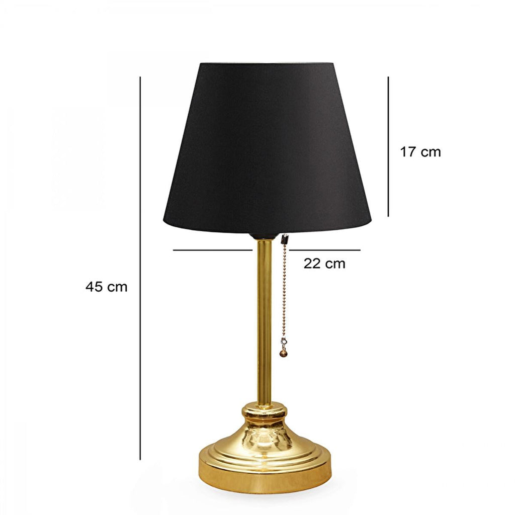 Gold Body Table Lamp with Fabric Shade
