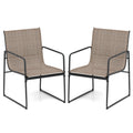 Dining Chairs Set of 2 Patio Chairs with Breathable Seat and Backrest