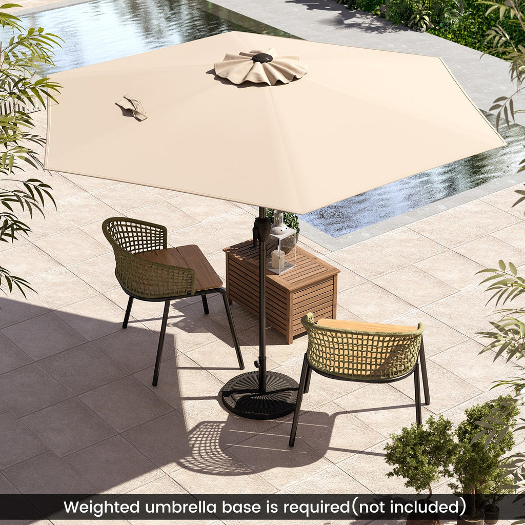 7.5 feet Patio Heavy Duty Market Umbrella with Push Button Tilt