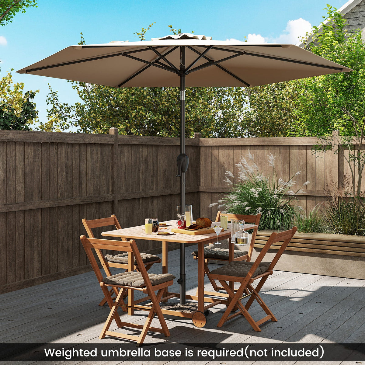 7.5 feet Patio Heavy Duty Market Umbrella with Push Button Tilt