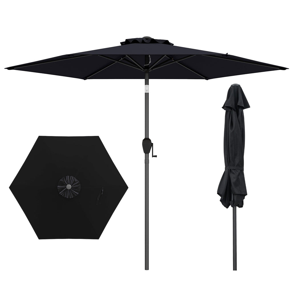 7.5 feet Patio Heavy Duty Market Umbrella with Push Button Tilt