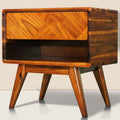 Laden Handcrafted Solid Wood Side Table, Nightstand