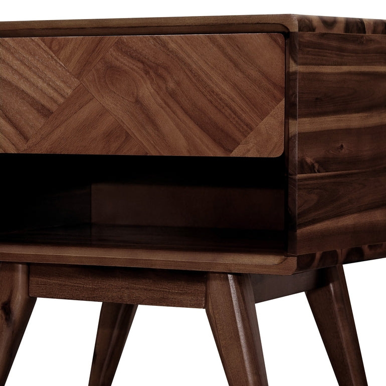 Laden Handcrafted Solid Wood Side Table, Nightstand