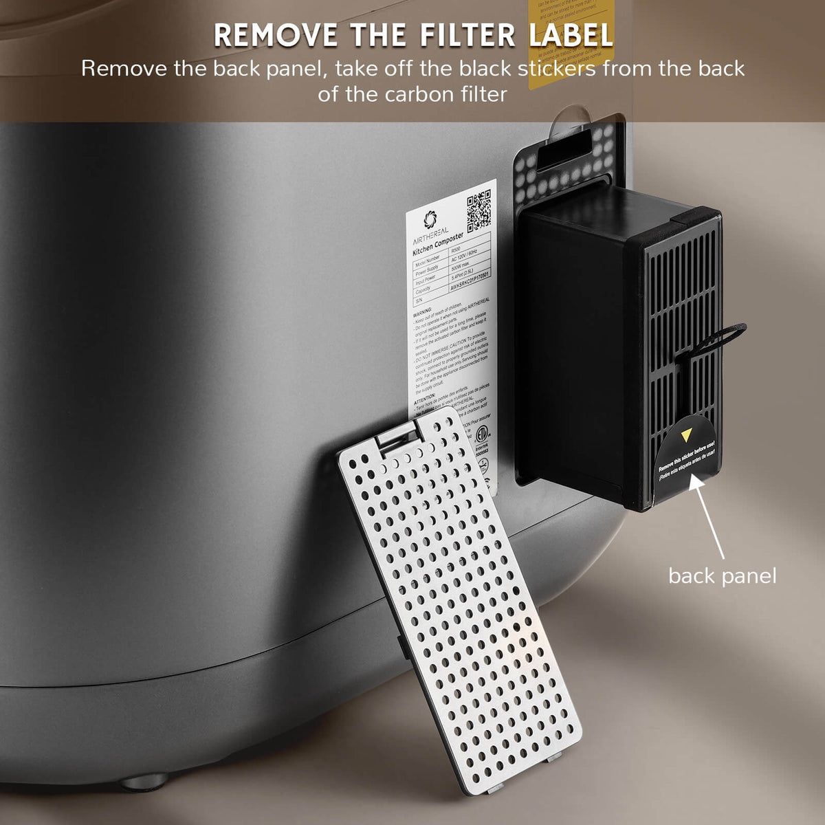 Electric Kitchen Composter, Visual Version