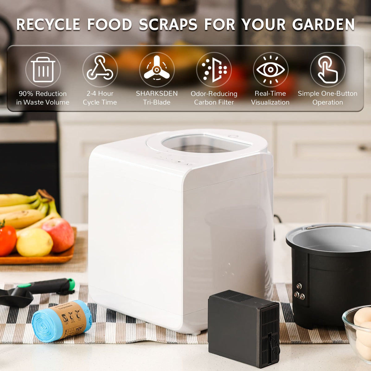 Electric Kitchen Composter, Visual Version