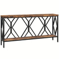 Rustic Brown And Black 70.9'' Extra Long Console Table