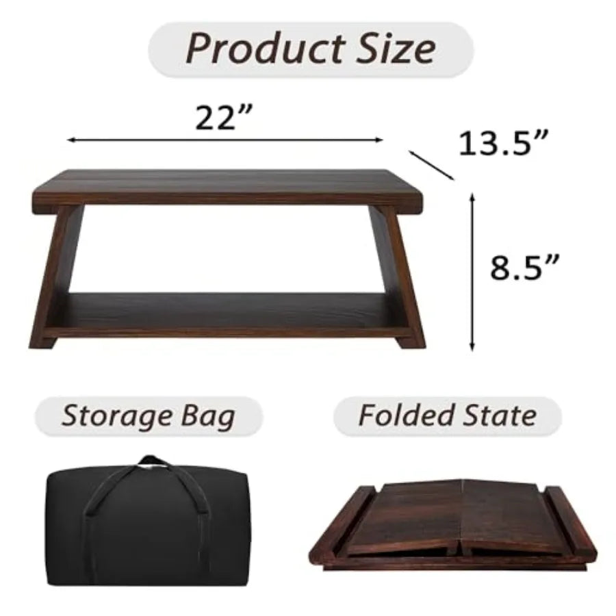 Japanese Low Floor Table Folding Coffee Table