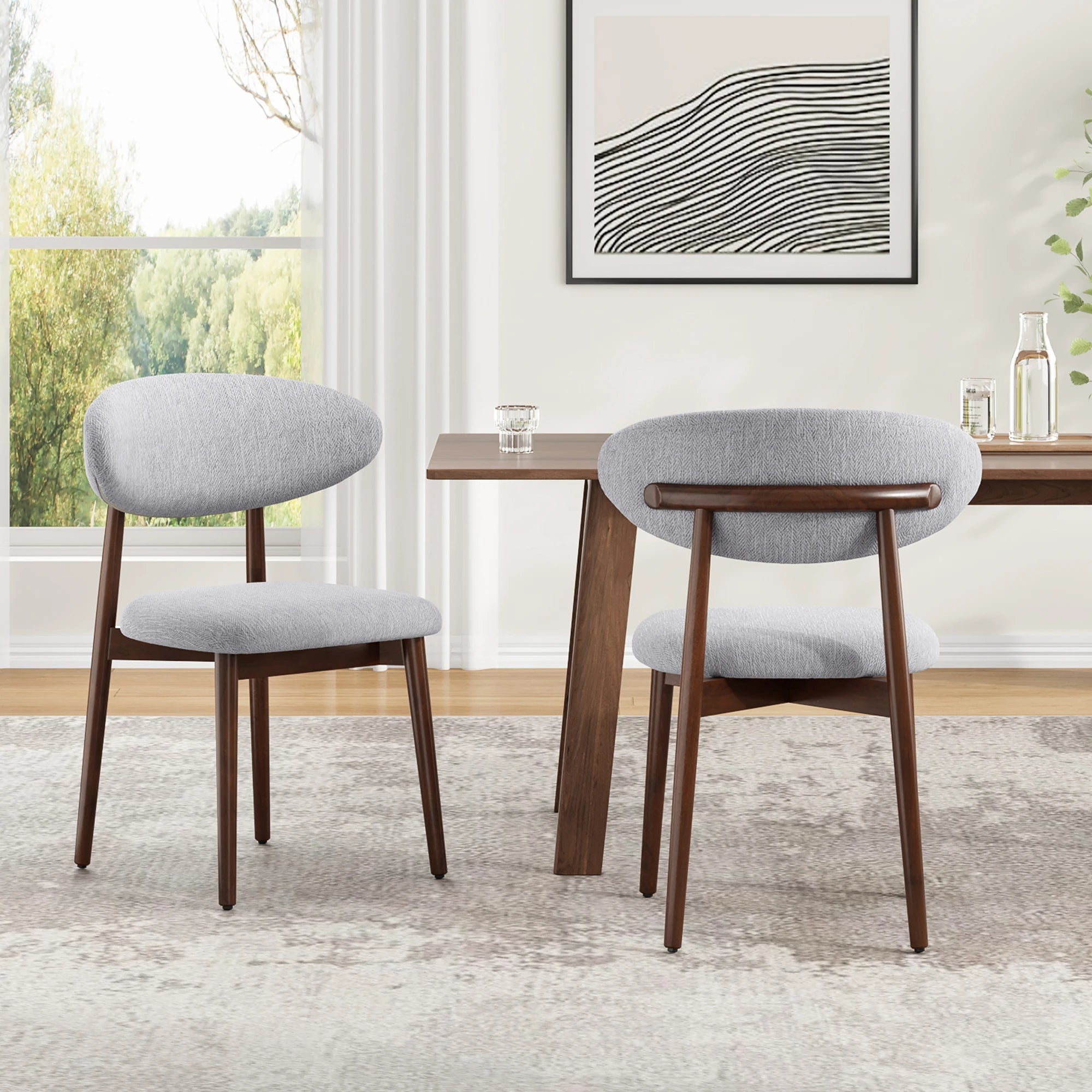 Farini Solid Wood Dining Chairs Set of 2