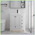 30" Bathroom Vanity Combo, Modern Painted Cabinet,