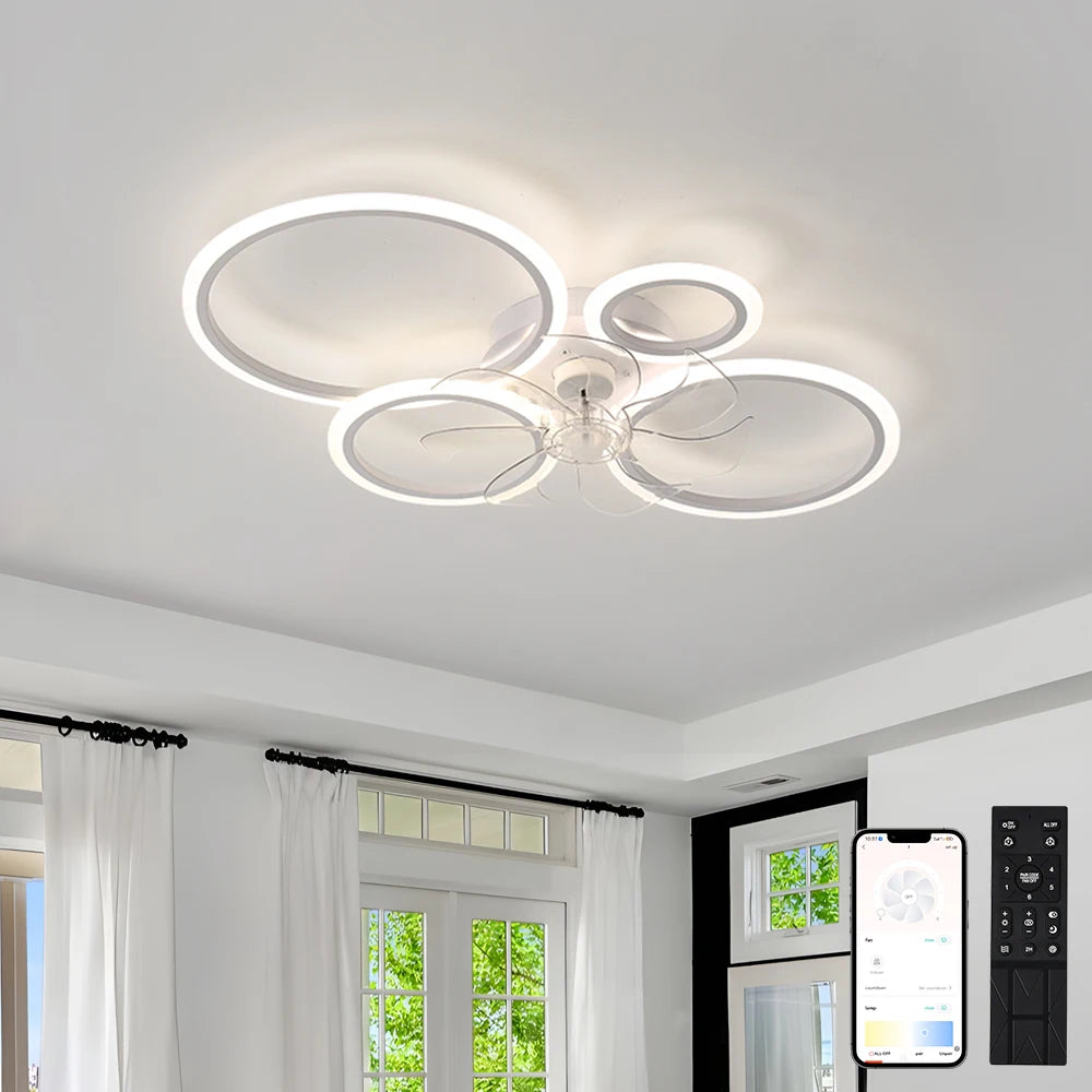 Led Low Noise Ceiling Fan Chandelier