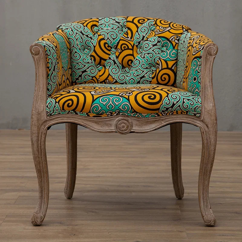 Leisure Sofa Chair, Solid Wood Antique Dining Chair,