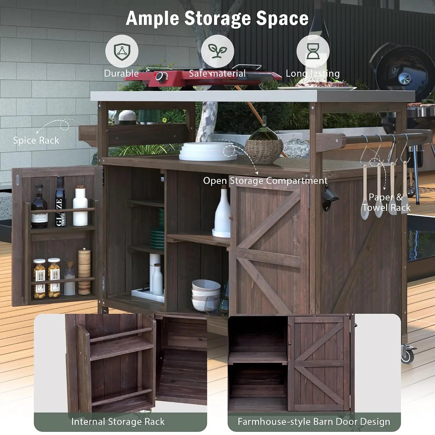 Outdoor Kitchen Island Cart
