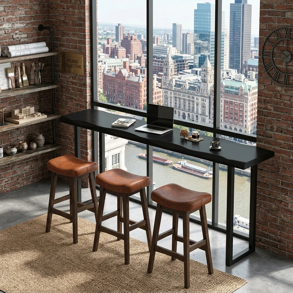 Counter Height Bar Table Solid Wood
