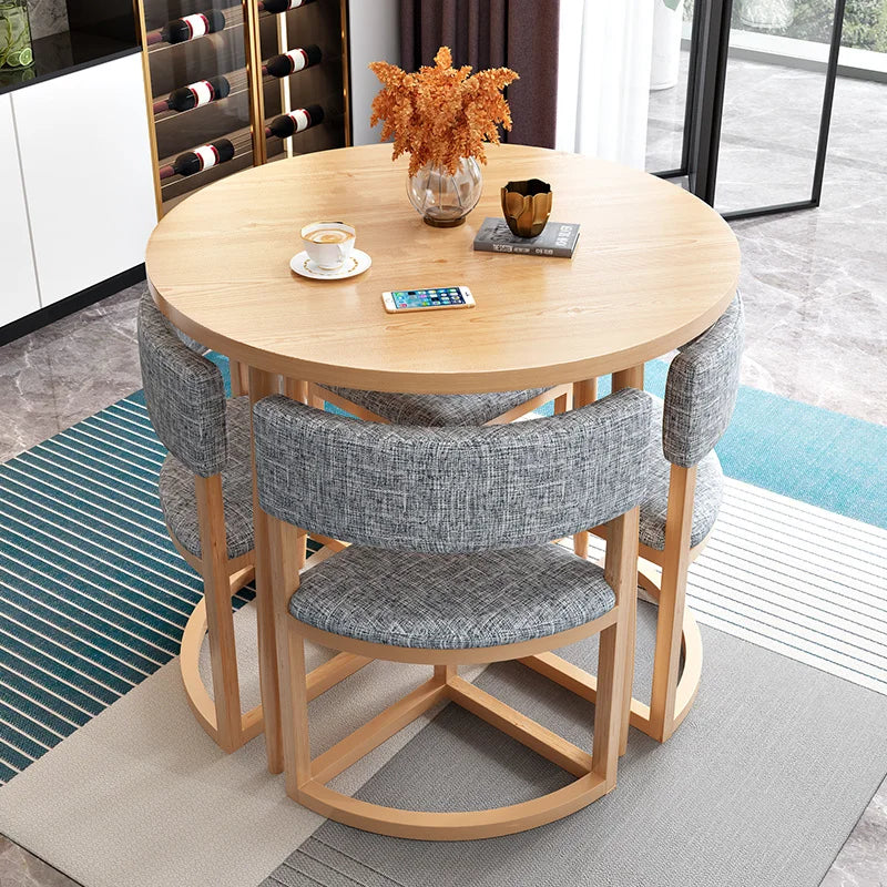 Round Kitchen Dining Table Set with four Chairs