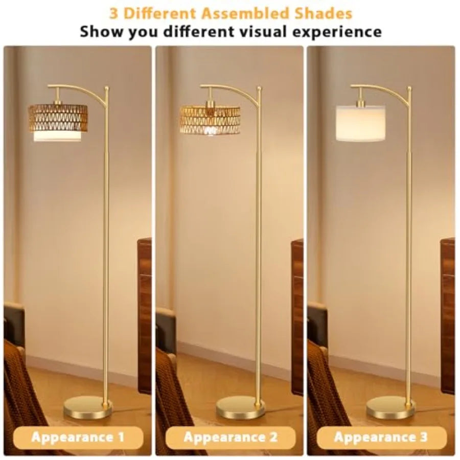 Arc Floor Lamp for Living Room with Remote,