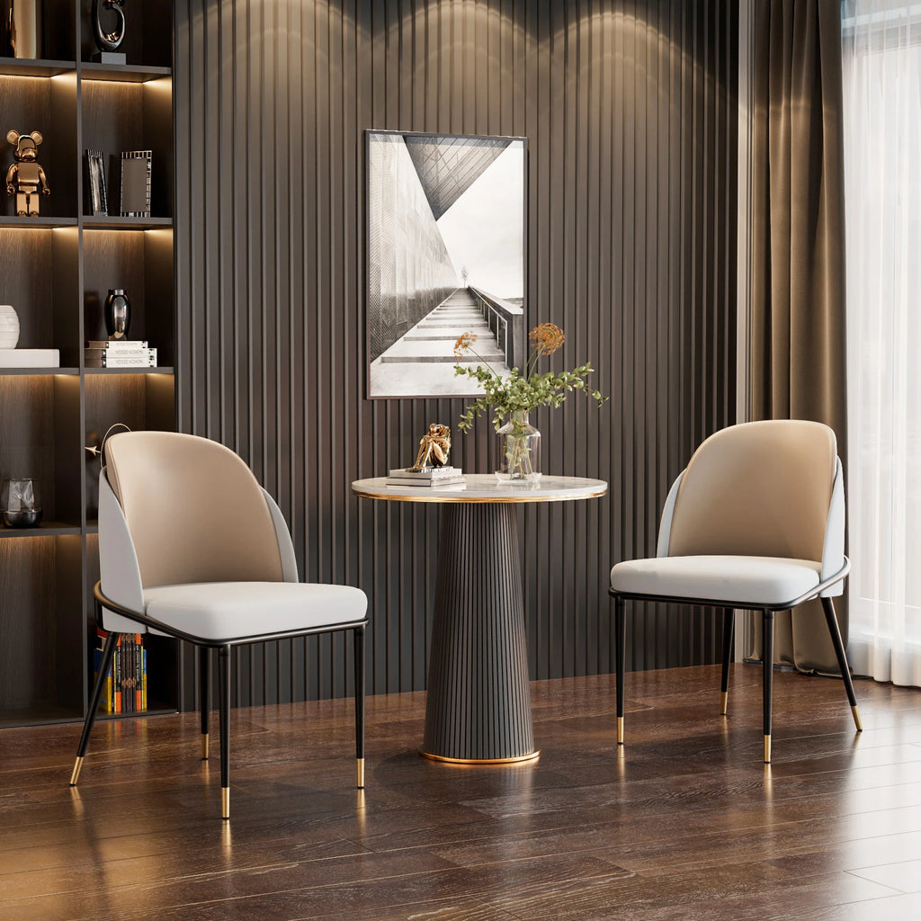 Dining Chairs Set of 2, Faux Leather Dining Chairs