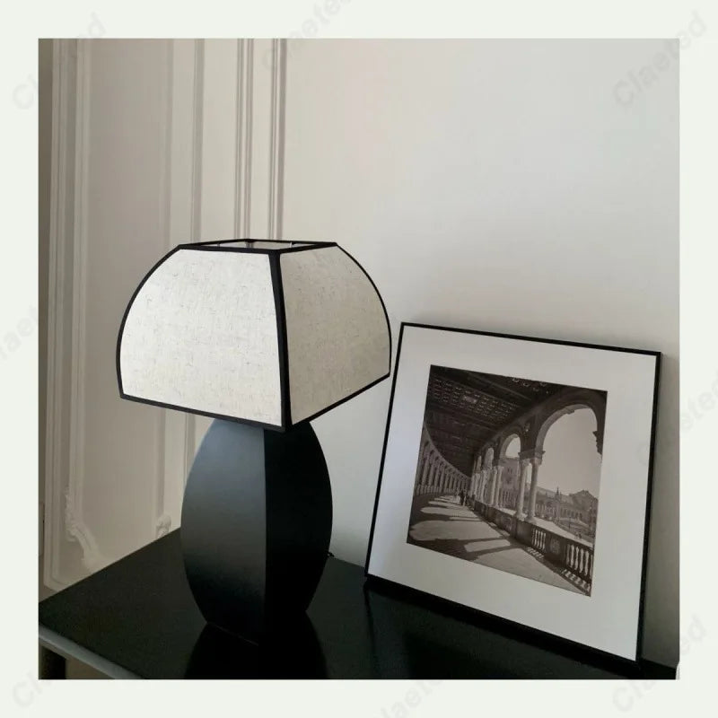 Modern Simple LED Fabric Lampshade Table Lamp