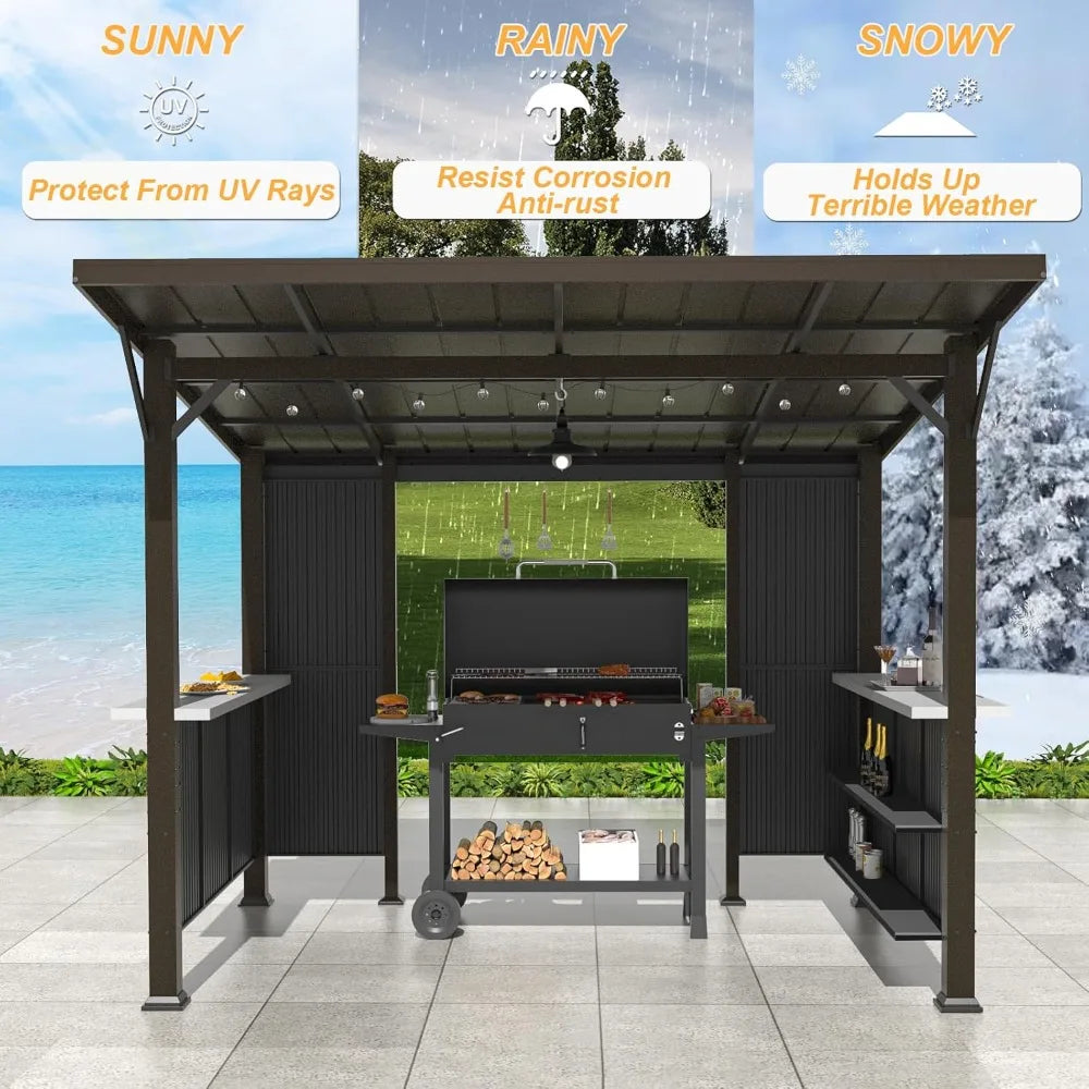 10x10 Hardtop Grill Gazebo Outdoor
