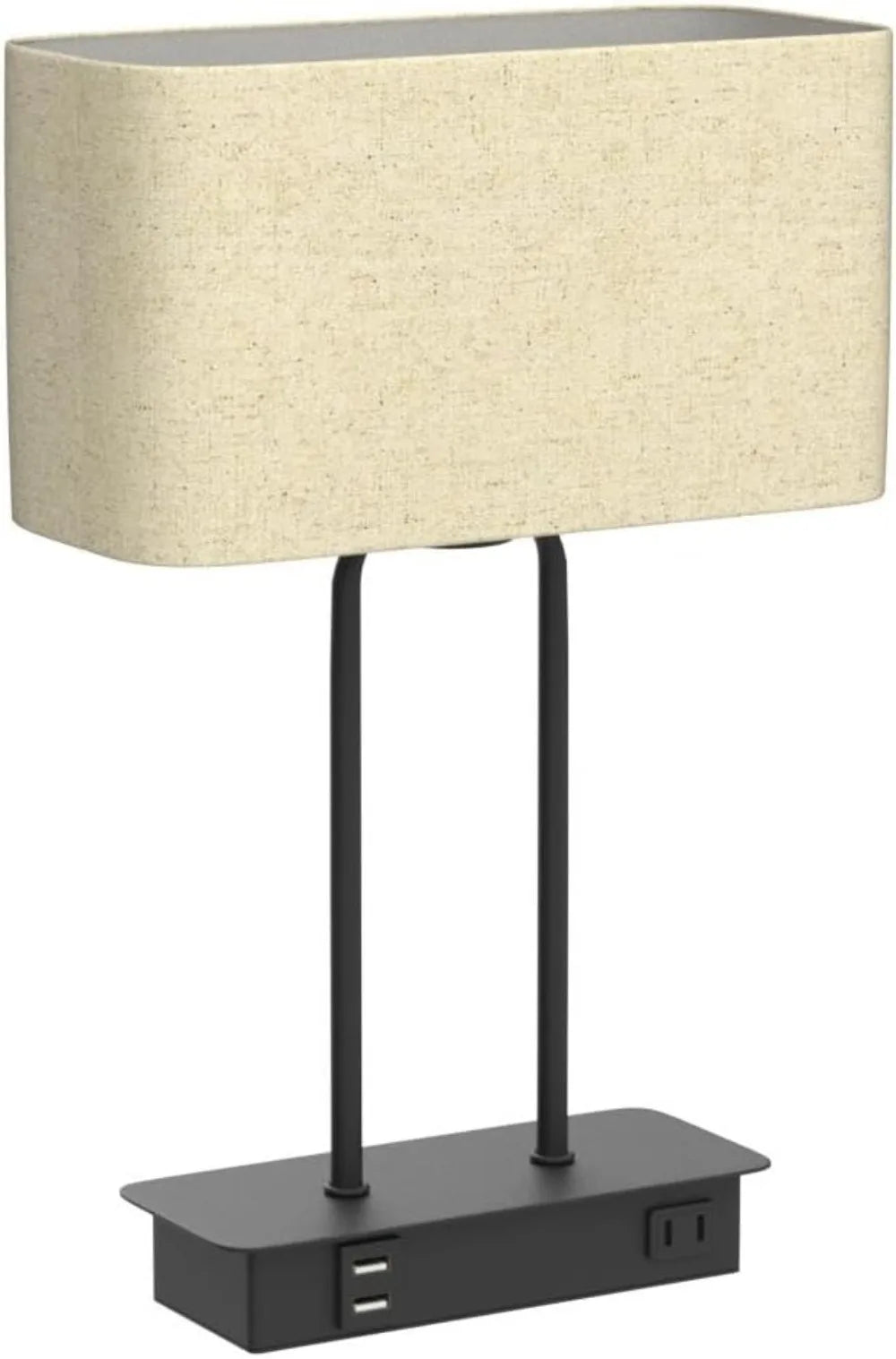 3-Way Dimmable Touch Table Lamp with 2 USB Ports and AC Outlet,