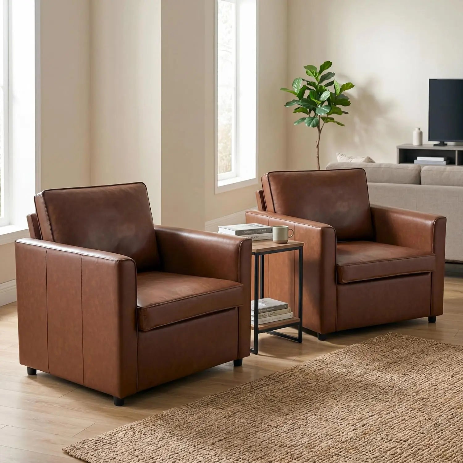 Armchair Set of 2, 39" Deep Seat Cushion