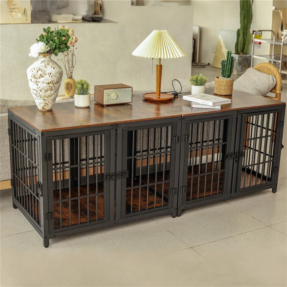 Ultra Thicken Dog Crate with Removable Divider