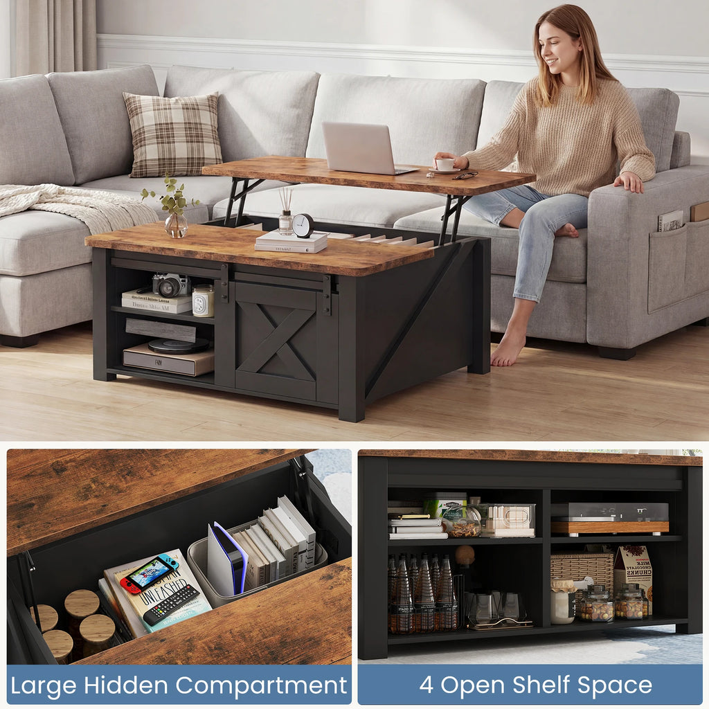 Wood Lift Top Coffee Tables Square
