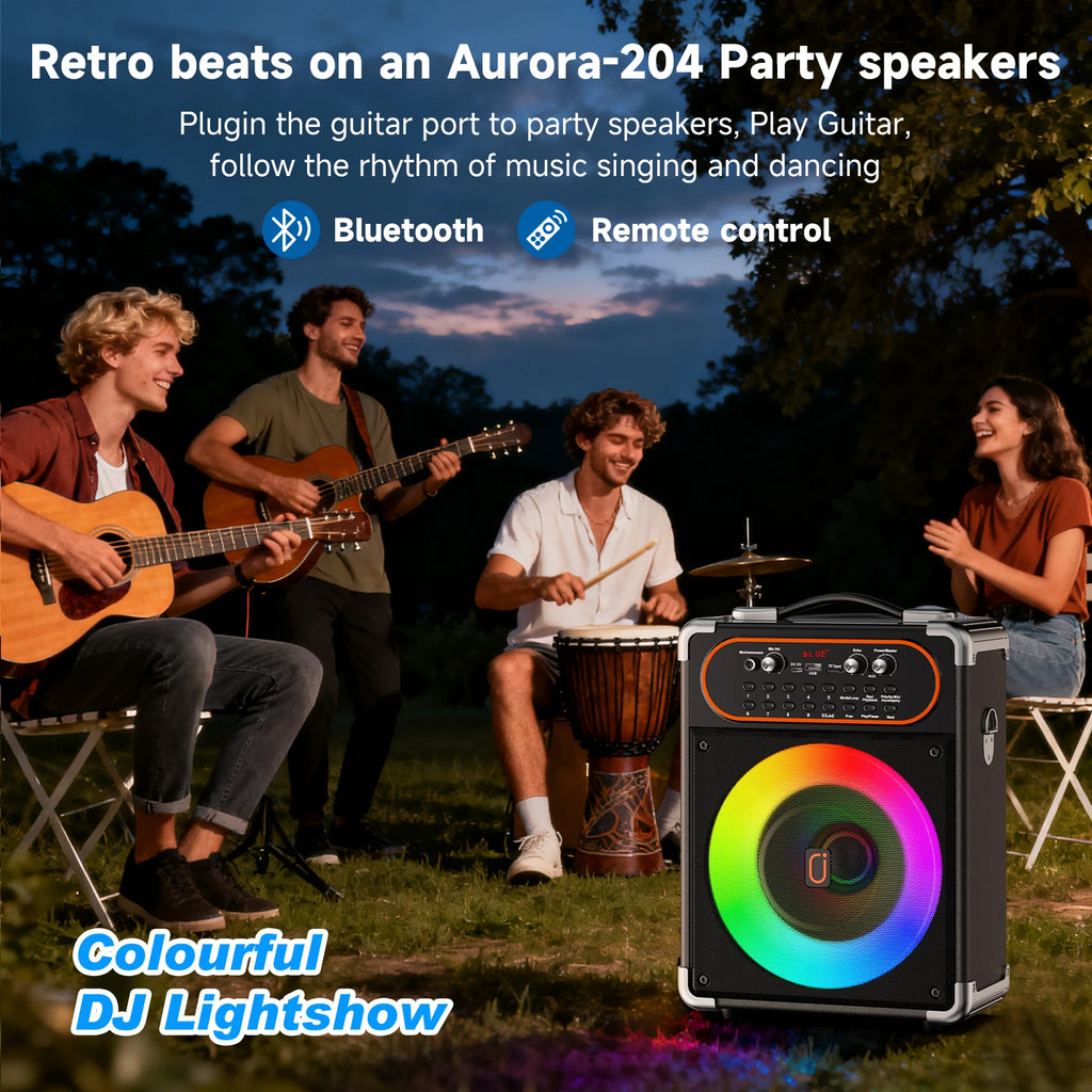 S68 Karaoke Machine with 2 Microphones,Gatherings and Parties, PA System with Echo Adjustment for Adults, Stage-subwoofers