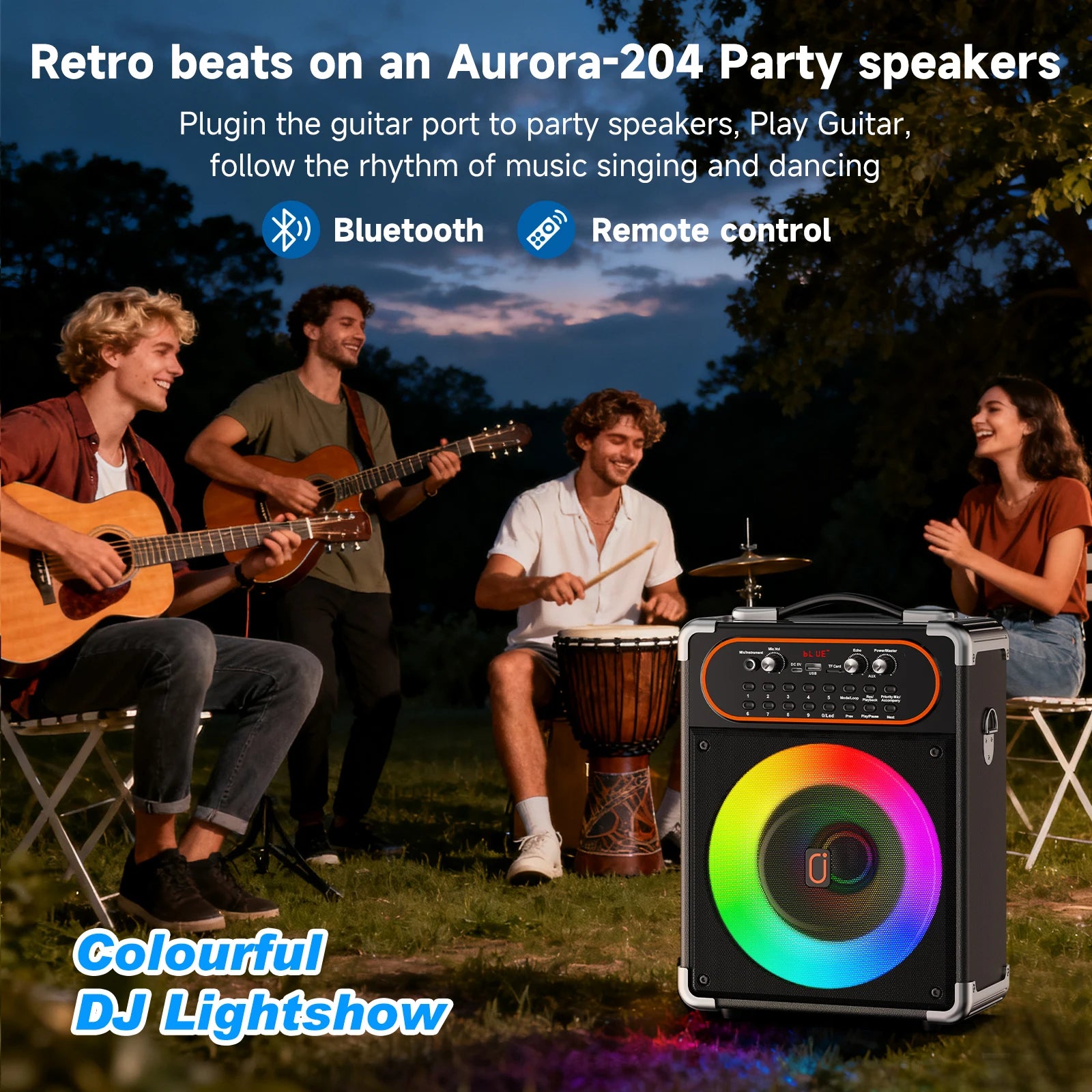 S68 Karaoke Machine with 2 Microphones,Gatherings and Parties, PA System with Echo Adjustment for Adults, Stage-subwoofers