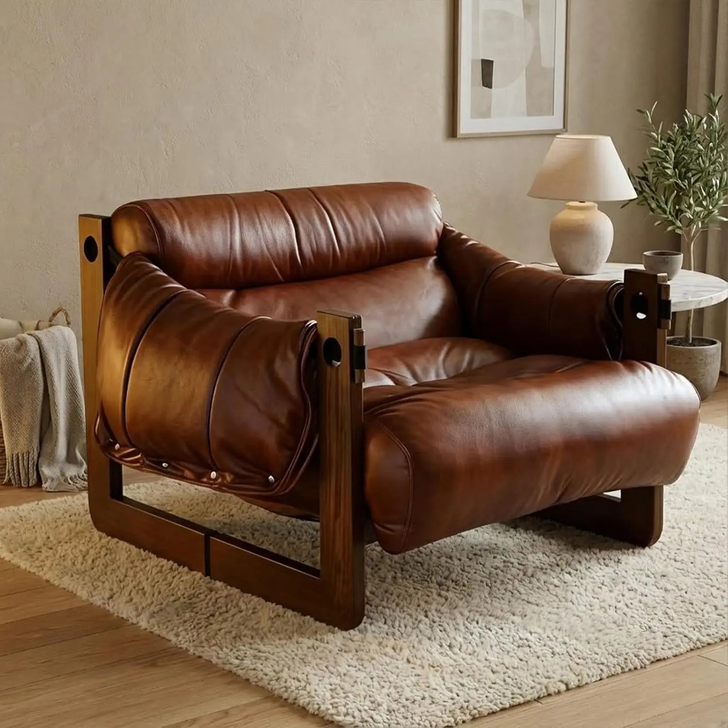 Mid Century Upholstered Accent Chair